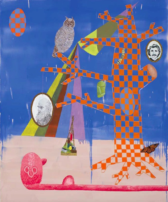 Cynthia Girard, The Tree and the Snake, 2010, acrylic on canvas, 182.88 x 152.4cm