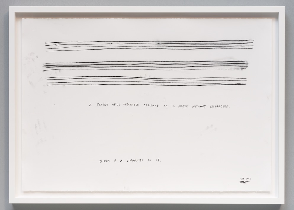 Christine Sun Kim, a noise without character, 2013, Statement drawing, 30” x 44”