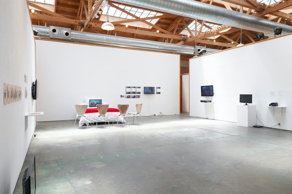 Performing Crip Time installation shot, Space4Art, San Diego, 2014