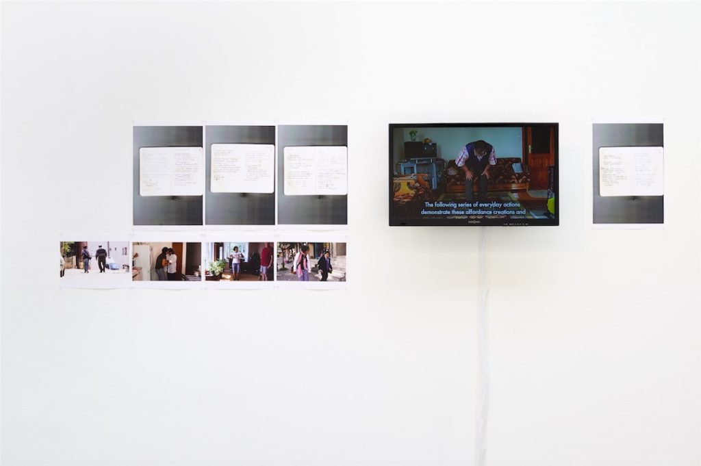 Arseli Dokumaci, Taskscapes (Tim Ingold, 2000), 2013, Video. 10:00, with film-still photographs and notes