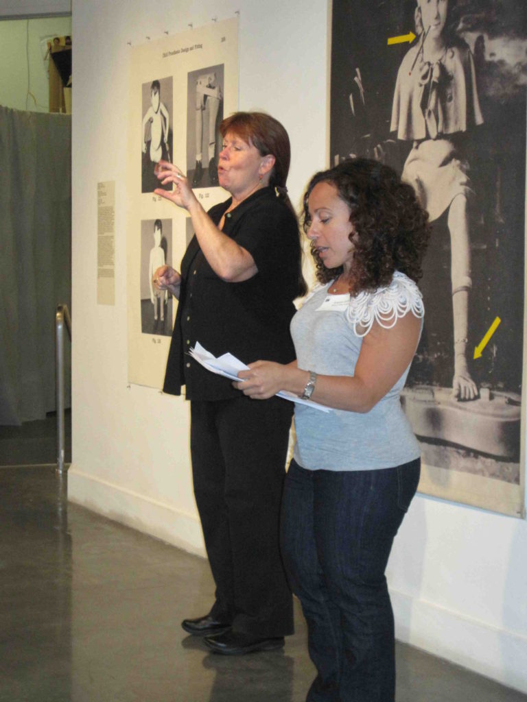 Amanda Cachia, curator, Medusa's Mirror opening reception, ProArts Gallery, Oakland, CA, 2011
