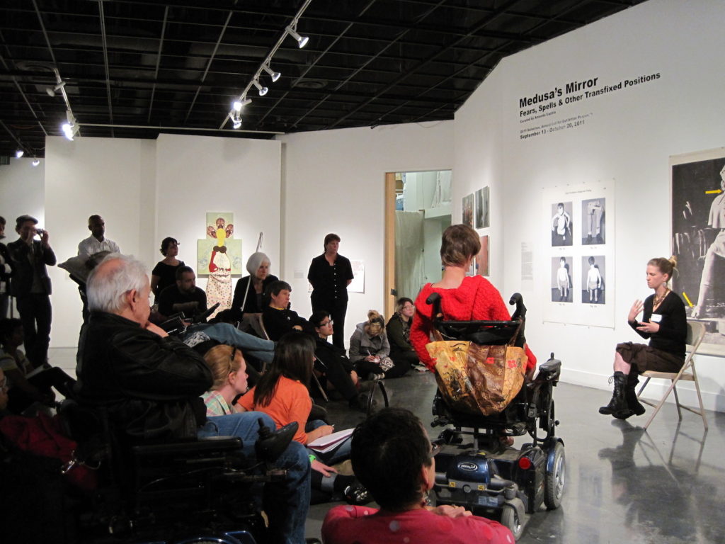 Sadie Wilcox artist talk, Medusa's Mirror opening reception, ProArts Gallery, Oakland, CA, 2011